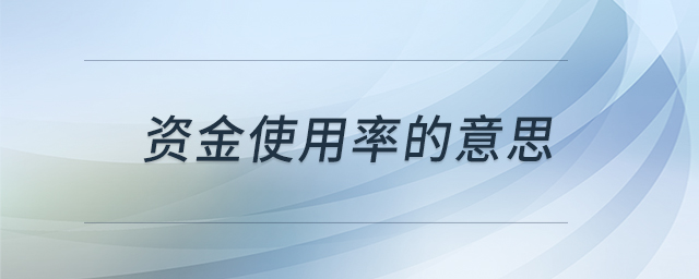 資金使用率的意思