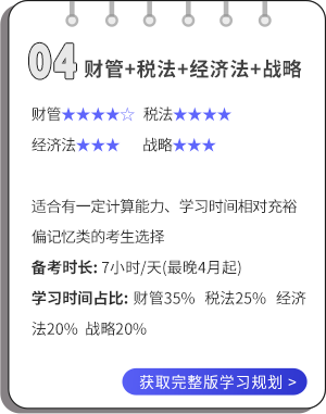 財管+稅法+經(jīng)濟法+戰(zhàn)略