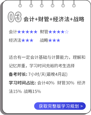 會計+財管+經(jīng)濟法+戰(zhàn)略