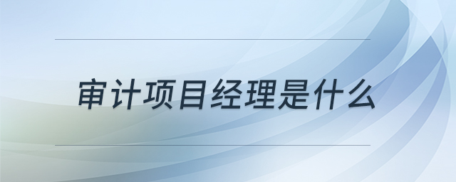 審計項目經理是什么