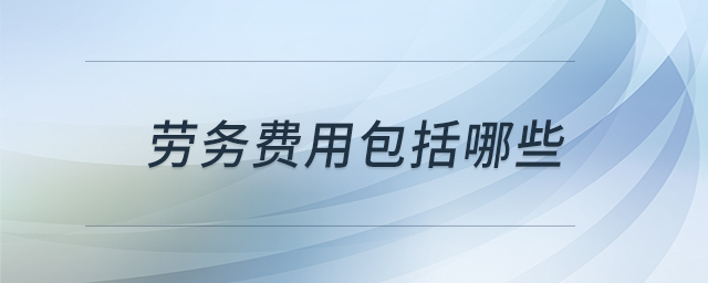 勞務(wù)費用包括哪些