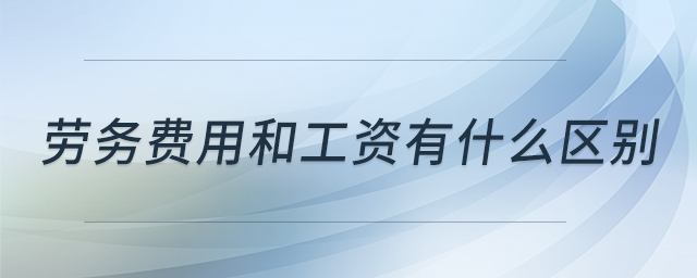 勞務(wù)費(fèi)用和工資有什么區(qū)別