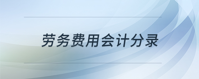 勞務(wù)費(fèi)用會(huì)計(jì)分錄