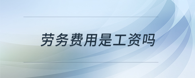 勞務費用是工資嗎
