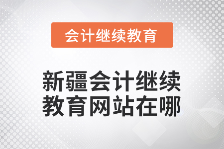 2026年新疆會計繼續(xù)教育網(wǎng)站在哪？