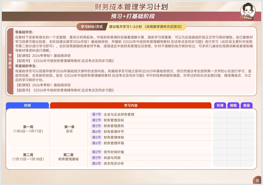全計劃學(xué)習(xí)計劃