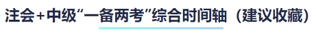 注會(huì)+中級(jí)“一備兩考”綜合時(shí)間軸（建議收藏）