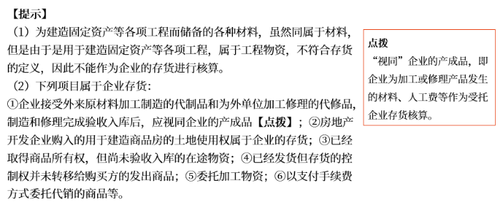 存貨的概念提示