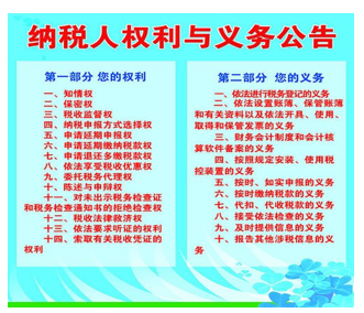 納稅人權(quán)利與義務(wù)公告