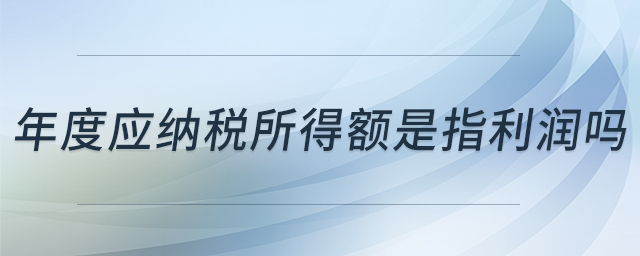 年度應(yīng)納稅所得額是指利潤嗎