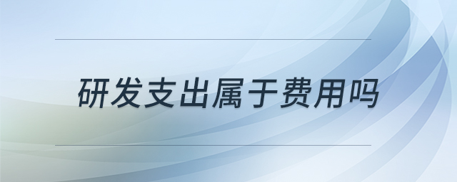 研發(fā)支出屬于費(fèi)用嗎