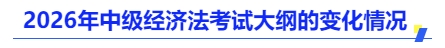 2026年中級(jí)經(jīng)濟(jì)法考試大綱的變化情況