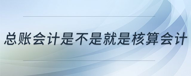 總賬會(huì)計(jì)是不是就是核算會(huì)計(jì)