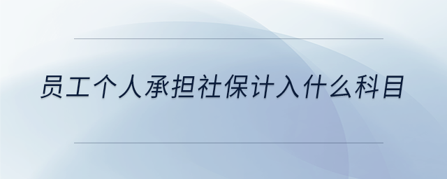 員工個(gè)人承擔(dān)社保計(jì)入什么科目