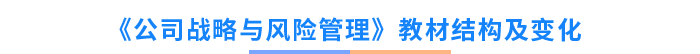 《公司戰(zhàn)略與風(fēng)險(xiǎn)管理》教材結(jié)構(gòu)及變化