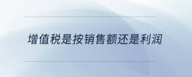 增值稅是按銷售額還是利潤