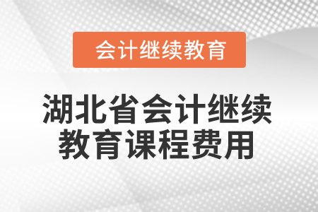 2026年湖北省會計繼續(xù)教育課程費用