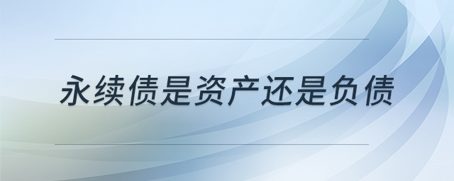 永續(xù)債是資產(chǎn)還是負(fù)債
