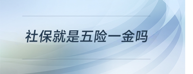 社保就是五險(xiǎn)一金嗎