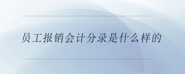 員工報(bào)銷會(huì)計(jì)分錄是什么樣的